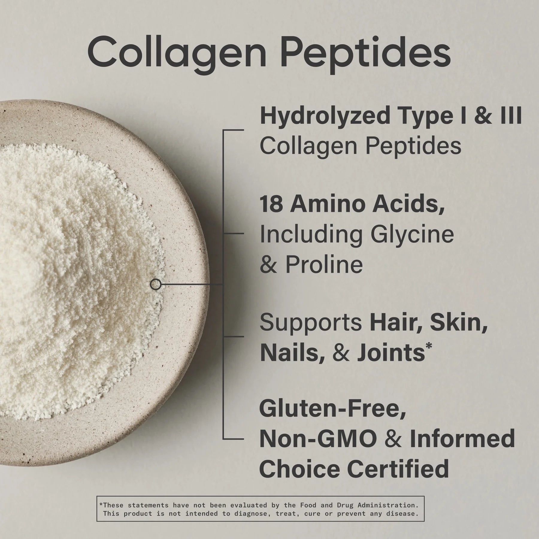 ® Collagen Peptides Hydrolyzed Type 1 & 3 Protein Supplement - Women & Men (20 Servings)